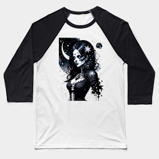 Zombie Girl - Dia De Los Muertos Baseball T-Shirt